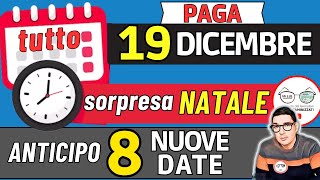 Inps PAGA 19 DICEMBRE ⚡ DATE ANTICIPI NATALE RDC AUU PENSIONI AUMENTA BONUS SPESA 730 INVALIDI ADI [upl. by Tirza]