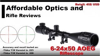 624x50 AOEG Riflescope review [upl. by Luttrell682]