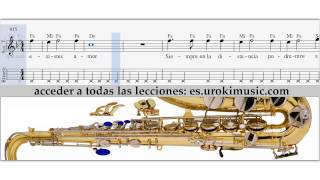 Como Tocar el Saxofon tenor Titanic My Heart Will Go On  Notas musicales Tablatura tutorial [upl. by Ainitsirc]