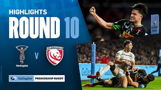 Harlequins v Gloucester  HIGHLIGHTS  9 Try Twickenham Showstopper  Gallagher Premiership 202324 [upl. by Ronnica]