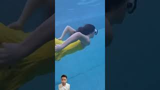 underwater swimming mermaid swim pool funny playa cute abimonkey fishing [upl. by Rehpotsrihc187]