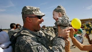 Take The Challenge And Try Not To Cry Happy Tears Part 1US Troops Coming Home 2014 [upl. by Romain771]