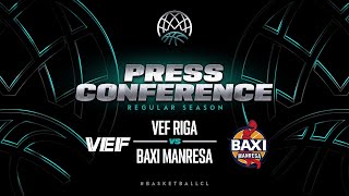 VEF Riga v BAXI Manresa  Press Conference  Basketball Champions League 202223 [upl. by Musa]