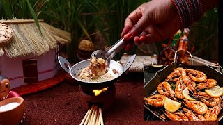 special garlic shrimp recipe  spicy masala shrimp shrimp recipe indian style  miniture🍤 [upl. by Burnard]