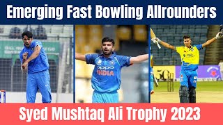 Arshin Kulkarni  Atit Sheth  Sanvir Singh Emerging Allrounders in Syed Mushtaq Ali Trophy 2023 [upl. by Hgielanna728]