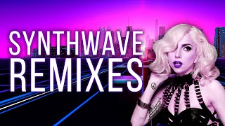 Synthwave Remixes of Popular Songs  Retrowave Mix 80s [upl. by Aikenahs]