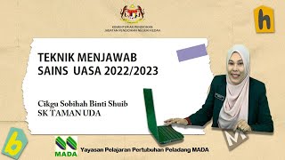 Teknik Menjawab Sains SR UASA 2022 23 Slot 1 [upl. by Aneel583]