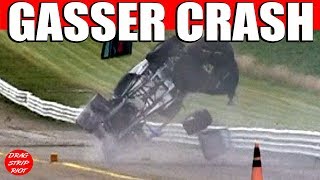 AA Gasser Nostalgia Drag Racing Crash Rock N Race Dragway 42 [upl. by Latsyc]