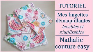 DIY lingettes démaquillantes Nathalie couture easy [upl. by Refinneg]