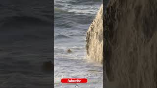 Sea waves on Rocks shorts nature river sea waves relaxing music [upl. by Belford933]