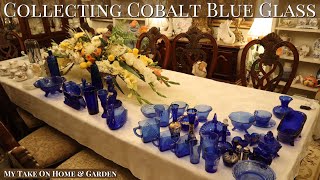 MY COLLECTION OF COBALT BLUE VINTAGE GLASS  20th Century  Updated For 2024 [upl. by Ttevi]