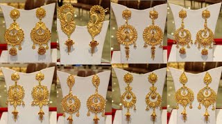 Earring  Gold Earrings Designs  Gold Earrings Designs With Price And Weight  Bridal Earrings [upl. by Lubet]