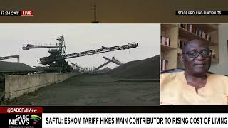 SAFTU says Eskoms price hike will devastate the budgets of poor and working people [upl. by Iuqcaj408]