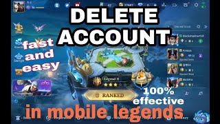 how to DELETE ACCOUNT in MOBILE LEGENDS makuvlog8019 [upl. by Sirenay]