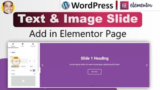 How to create image slide amp text slide in wordpress elemenotr site page Hindi [upl. by Unni]