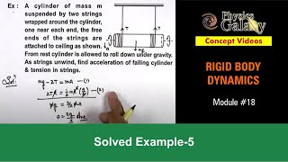 Class 11 Physics  Rigid Body Dynamics  18 Example5 on Rotational Motion  For JEE amp NEET [upl. by Atterual334]