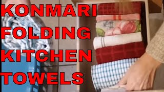 How to konmari fold towels for your kitchen [upl. by Willa]