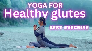 Hip opening yoga poses  Yoga for healthy glutes yoga yogaworkout [upl. by Brindle315]