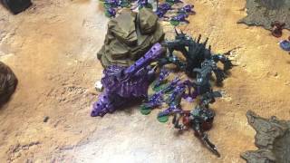 GG 40K LIGUE LIGUE DES GALETTES 102  TYRANIDS BLACKY VS KHORNE TOF [upl. by Roselin]