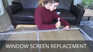 Replace a Window Screen  Step by Step Complete Window Rescreen Guide [upl. by Sikorski830]