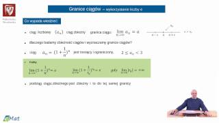 odc 5 Granice ciągów  wykorzystanie liczby e [upl. by Samled]