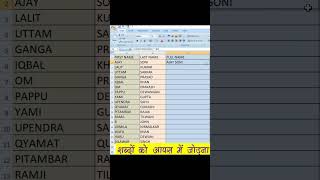 How to use Concatenate Function in Excel  MS Excel excel [upl. by Metzger]