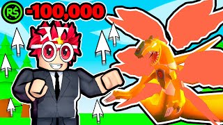 Spending 100000 to become A GODLY CLICKER in Roblox [upl. by Erdnaxela]