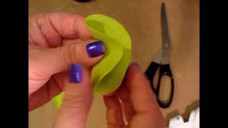 Poofy Felt Flower Tutorial [upl. by Leira]