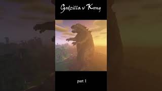 Godzilla v Kong timelapse build part 1  Minecraft [upl. by Aelanna]