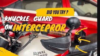 Installing Himalayan knuckle guard on interceptor  Kannada [upl. by Bigner]