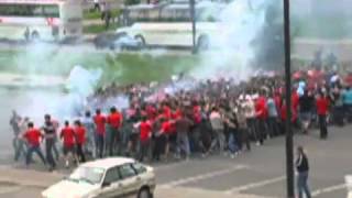 Russian football hooligans Spartak vs Zenit part1 [upl. by Wulfe212]