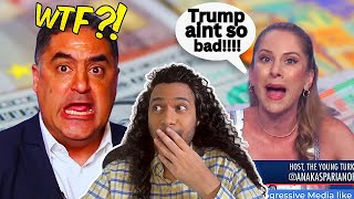 Leftist Ana Kasparian shocks Cenk Uygur by DEFFENDING Donald Trump [upl. by Anwahsit]