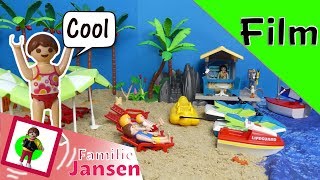 Playmobil Film quotSo ein cooles Hotel mit Wasserrutschenquot Familie Jansen  Kinderfilm  Kinderserie [upl. by Essined288]