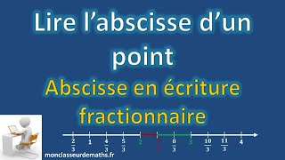 Lire labscisse en écriture fractionnaire dun point [upl. by Durwood]