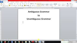 Problem 2 Ambiguous grammar to Unambiguous grammar [upl. by Dorothea]