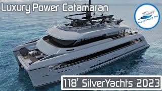 118 Silver Yachts NEW Luxury Catamaran 2023 Overview  Available [upl. by Gurevich223]