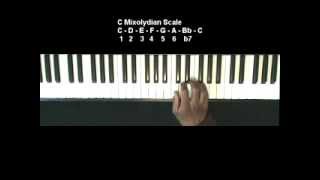 Free Piano Lesson  Scales For Improvisation Dominant 7th Mixolydian [upl. by Donough]