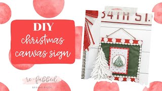 DIY Christmas canvas sign [upl. by Ahsiel]