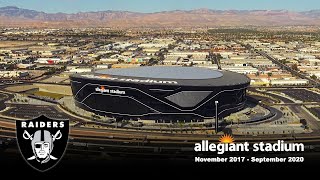 Raiders Allegiant Stadium  Mustsee 4K timelapse movie [upl. by Engleman]