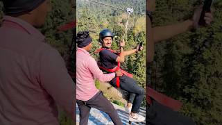 Zip Line ka maza dekho 😁 Trip to mussorie❤️ short ytshorts manishsaini dushyantkukreja [upl. by Dhaf]