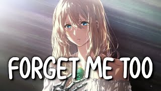 「Nightcore」 Forget Me Too  Machine Gun Kelly ft Halsey ❤️ Animated Lyrics [upl. by Nylhsa]