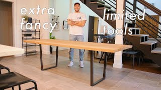 How To Build a HIGH QUALITY Dining Table with LIMITED TOOLS  DIY  Woodworking [upl. by Hailey]