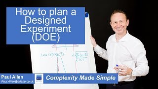 Planning a Designed Experiment DOE  6 Sigma Tutorial [upl. by Urbana277]