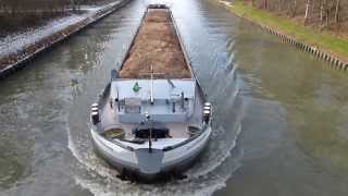 Binnenschiff SACHSENHAGEN im Mittellandkanal [upl. by Krum]