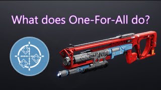 Destiny 2 Beyond Light Perks  What does One For All do [upl. by Kamat53]