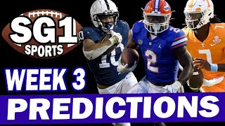 Week 3 College Football Predictions from SG1 Sports [upl. by Kizzee]