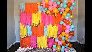 Colorful Streamer Backdrop DIY  How To [upl. by Boar]