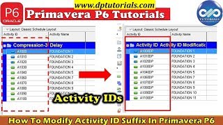 37 Rename Activity IDs in Primavera P6 [upl. by Arrakat]