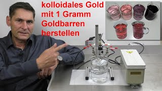 preiswert kolloidales Gold herstellen im HochvoltPlasmaVerfahren [upl. by Sherye]