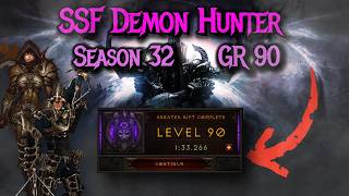 Diablo 3 Season 32 SSF GoD DH GR 90 in 134 min [upl. by Dworman]